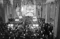 1959, Hámori Gyula, church interior, plan view, mass, pulpit, liturgy, Fortepan #276625