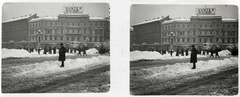 Hungary, Budapest VI., Oktogon., 1907, Schoch Frigyes, winter, stereophoto, Budapest, Fortepan #27669