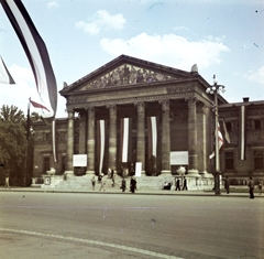 Magyarország, Budapest XIV., Hősök tere, Műcsarnok., 1942, Koncz Nándor, Budapest, színes, múzeum, neoklasszicizmus, freskó, Fortepan #276691