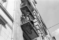 1965, Obetkó Miklós, Best of, balcony, family, Fortepan #277263