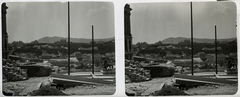 Hungary, Budapest I., a Királyi Palota (később Budavári Palota) átépítése. Háttérben a Naphegy és a Krisztinaváros házai., 1902, Schoch Frigyes, construction, stereophoto, Budapest, Fortepan #27727