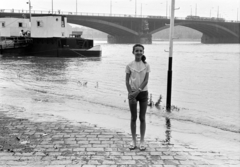 1968, Obetkó Miklós, wharf, Danube, flood, Fortepan #277295