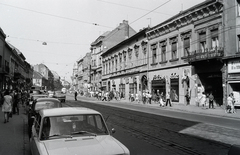 Magyarország, Miskolc, a Széchenyi utca Diósgyőr felé, a "villanyrendőr" kereszteződés előtt., 1971, Obetkó Miklós, Fortepan #277328