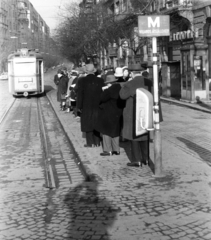 Magyarország, Budapest XIII., Jászai Mari tér, villamos-végállomás., 1966, Obetkó Miklós, Budapest, villamos, Fortepan #277352