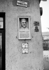 1979, Obetkó Miklós, Best of, street name sign, relief, memorial plaque, Fortepan #277374