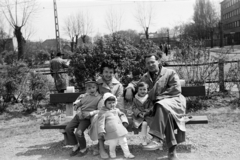 1960, Obetkó Miklós, bench, family, Fortepan #277416