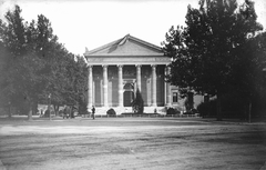 Magyarország, Városliget, Budapest XIV., a Műcsarnok a későbbi Hősök terén., 1903, Deutsche Fotothek / Brück und Sohn, timpanon, oszlopsor, neoklasszicizmus, Budapest, Fortepan #277647