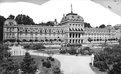 Hungary, Budapest II., Árpád fejedelem útja (Újlaki rakpart), Lukács fürdő., 1905, Deutsche Fotothek / Brück und Sohn, Lajos Rezső Ray-design, thermal bath, Budapest, Fortepan #277725