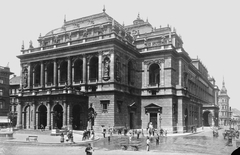 Hungary, Budapest VI., Andrássy út, a Magyar Állami Operaház épülete (Ybl Miklós, 1884.)., 1900, Deutsche Fotothek / Brück und Sohn, opera house, Budapest, picture, Fortepan #277781