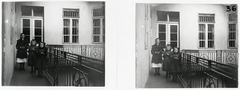 Hungary, Budapest V., Váci utca 55., 1903, Schoch Frigyes, courtyard balcony, girl, kids, stereophoto, Budapest, three people, Fortepan #27782