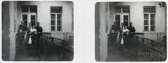 Hungary, Budapest V., Váci utca 55., 1903, Schoch Frigyes, courtyard balcony, stereophoto, Budapest, Fortepan #27784