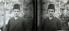 Hungary, Budapest I., kert a Bérc utcánál., 1907, Schoch Frigyes, portrait, cap, boy, stereophoto, Budapest, Fortepan #27787