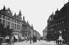 Magyarország, Budapest V., Ferenciek tere (Kígyó tér), szemben a Kosuth Lajos utca., 1911, Deutsche Fotothek / Brück und Sohn, Budapest, Fortepan #277876