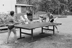 1960, Artfókusz, Fábián József, ping pong asztal, nyaralás, ping pong, Fortepan #277923