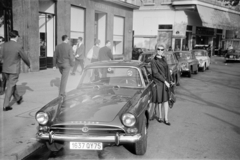 1964, Artfókusz, Fábián József, rontott fotó, lányok-járművek, hölgy, járókelő, automobil, Fortepan #278062