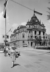 Szlovákia, Kassa, Fő tér (Hlavné namestie), szemben az Állami Színház., 1962, Artfókusz, Fábián József, Fortepan #278199