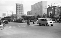 Poland, Warsaw, a mai Rondo Romana Dmowskiego (Aleje Jerozolimskie - ulica Marszalkowska kereszteződés)., 1965, Artfókusz, crosswalk, Fortepan #278564