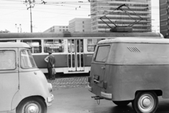 Poland, Warsaw, a mai Rondo Romana Dmowskiego (Aleje Jerozolimskie - ulica Marszalkowska kereszteződés), szemben az ulica Marszalkowska, 1960, Artfókusz, tram, Fortepan #278617