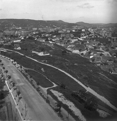 Magyarország, Gellérthegy, Budapest I., kilátás a Schoch / Hegedűs - villából a Tabán és a Naphegy felé., 1915, Schoch Frigyes, látkép, Budapest, Fortepan #27890