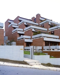 Magyarország, Budapest II., a Szeréna út 3, és 5. számú házak a Mecenzéf utca felőli teraszai., 1985, Artfókusz, Fábián József, sorház, Budapest, Fortepan #278977