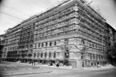 Magyarország, Budapest I., Bem rakpart, szemben a felújítás alatt álló Szilágyi Dezső tér 1. szám alatti Neuschloss-palota., 1963, Artfókusz, Fábián József, Budapest, Fortepan #279123