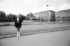 Magyarország, Budapest V., Erzsébet (Engels) téri parkoló és MÁVAUT autóbusz-pályaudvar a Bajcsy-Zsilinszky út felől nézve., 1966, Artfókusz, Fábián József, Budapest, Fortepan #279402