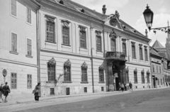 1960, Artfókusz, architectural ornament, window bars, balcony, public building, Fortepan #279404