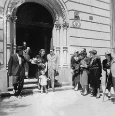 Magyarország, Budapest V., Honvéd utca 20. Kerületi anyakönyvi hivatal., 1938, Lukács Zsolt, esküvő, címer, középület, kapualj, Budapest, Fortepan #28007