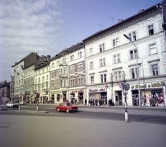 Hungary, Budapest VII., Thököly út, a 8. - 16. szám közötti házsor, balra a Nefelejcs utca torkolata., 1977, Artfókusz, neon sign, Budapest, Fortepan #280273