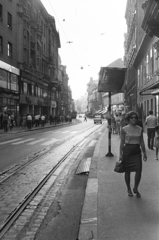 1965, Artfókusz, shades, rails, safety mirror, crosswalk, Fortepan #280408