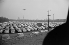 Germany, Leipzig, autóparkoló a vásárterület közelében, a felvétel a Lipcsei Vásár idején készült., 1967, Artfókusz, M21 Wolga, Mercedes-brand, GDR, Fortepan #280526