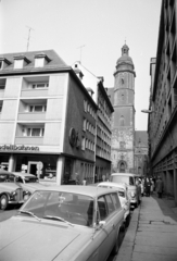 Germany, Leipzig, a Burgstraße Sporergäßchen felől a Tamás-templom felé vezető szakasza., 1967, Artfókusz, GDR, Fortepan #280548