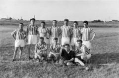 1960, Artfókusz, striped dress, soccer team, Fortepan #280864