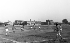 Magyarország, Budapest XIII., Fáy utca, a Vasas egyik edzőpályája., 1958, Artfókusz, Fábián József, Budapest, Fortepan #280981