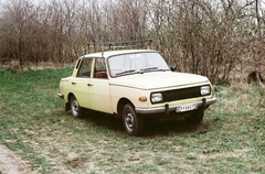 Magyarország,Balaton, Siófok, Balatonszabadi-Sóstó., 1989, Umann Kornél, közlekedés, színes, német gyártmány, Wartburg-márka, automobil, rendszám, Wartburg 353, Fortepan #28268