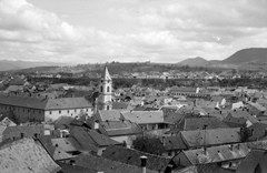 Magyarország, Eger, látkép a Minaretből, szemben a Szervita templom., 1938, Fortepan, Fortepan #28486