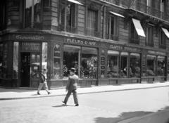 Franciaország, Párizs, Boulevard Haussmann - Rue Pasquier sarok., 1937, Gara Andor, gyalogátkelő, Fortepan #285287