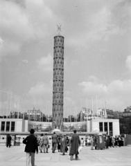 Franciaország, Párizs, Világkiállítás 1937., Place du Trocadéro, Béke-oszlop., 1937, Gara Andor, Fortepan #285326