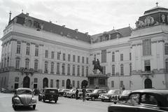 1959, Gara Andor, car park, Volkswagen Beetle, Fortepan #285377