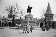 1955, Gara Andor, Szent István-ábrázolás, szobor, Fortepan #285410