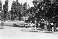 Magyarország, Margitsziget, Budapest, Sporttelep (később az ún. évelőkertet alakították ki a helyén)., 1960, Gara Andor, medence, Fortepan #285523