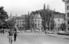 Szlovénia, Ljubljana, a várhegy a Čopova ulica felől., 1973, Gara Andor, Fortepan #285716