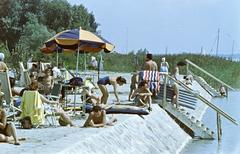 Magyarország,Balaton, Tihany, a Motel strandja., 1959, Gara Andor, Fortepan #285729