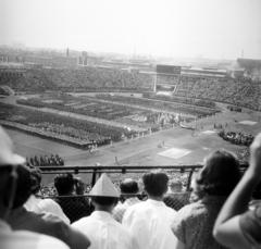 Magyarország, Népstadion, Budapest XIV., a megnyitás napján (1953. augusztus 20.)., 1953, Gara Andor, Budapest, Fortepan #285830