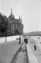 Hungary, Budapest V., pesti alsó rakpart, Parlament., 1957, Garaczi László, Budapest, Fortepan #285993