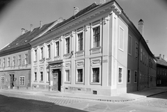 Magyarország, budai Vár, Budapest I., Országház utca - Fortuna köz sarok., 1968, Építésügyi Dokumentációs és Információs Központ, VÁTI, utcakép, barokk-stílus, kockakő, Budapest, Fortepan #28604