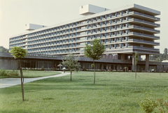 Magyarország, Balatonfüred, Hotel Annabella a Tagore sétány felől., 1970, Építésügyi Dokumentációs és Információs Központ, VÁTI, színes, szálloda, Fortepan #28618