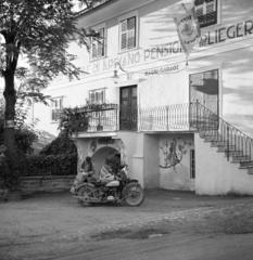 1934, Kieselbach Tamás, olasz felirat, oldalkocsis motorkerékpár, Harley-Davidson-márka, Forst-márka, Fortepan #286393