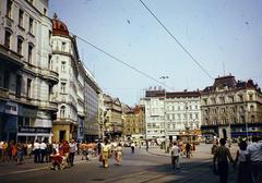 Csehország, Brno, Namesti Svobody., 1975, Kozák, színes, Csehszlovákia, Fortepan #286550