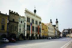 Csehország, Telč, Piactér (náměstí Zachariáše z Hradce)., 1973, Kozák, Fortepan #286562